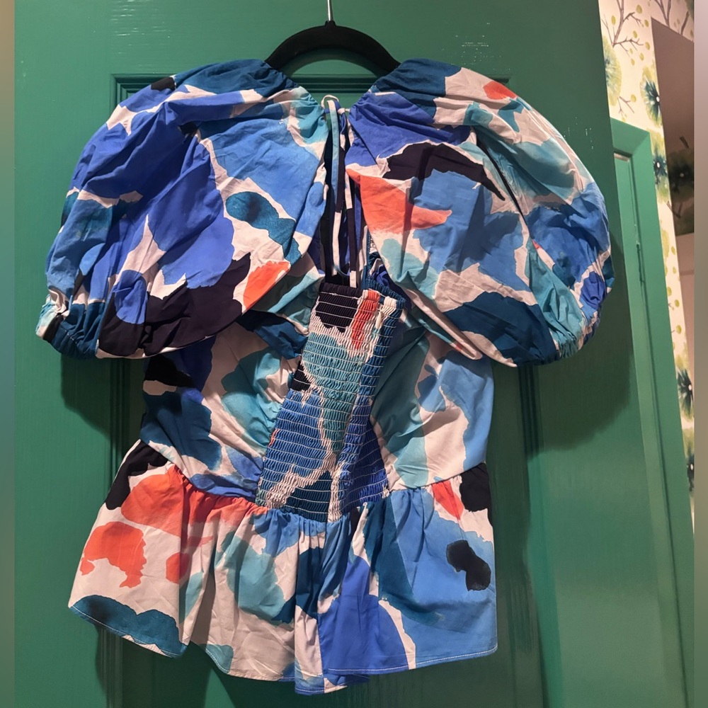 Colorful Puff Sleeve Blouse-Gilner
Farr